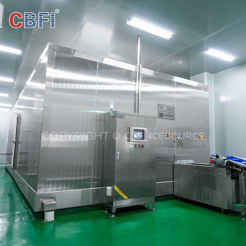 节能双螺旋速冻机高效IQF冷冻设备降低耗电量适用于大型食品工厂