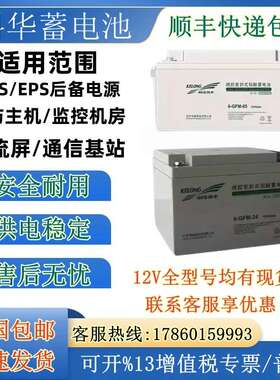 KELONG科华技术UPS铅酸蓄电池6GFM12V100AH/65AH/38AH/24AH/200AH