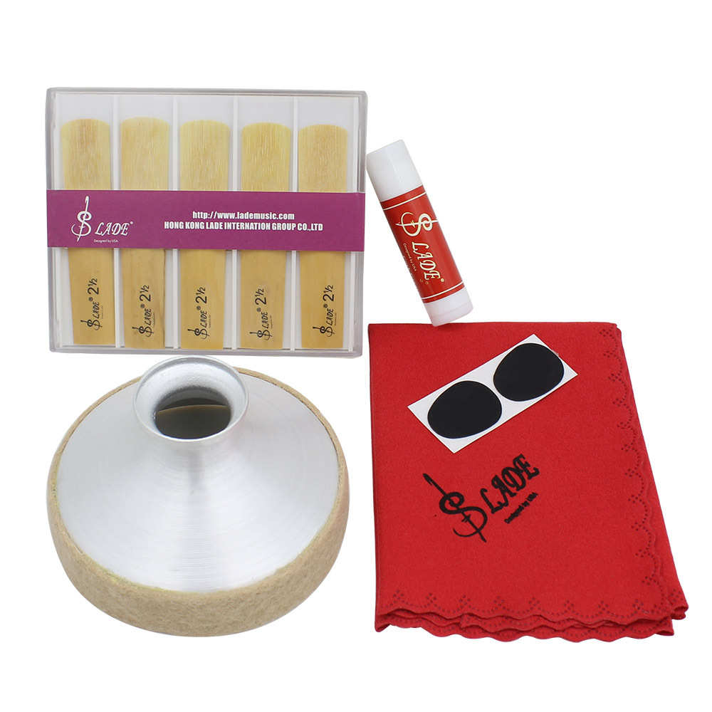 LADE次中音萨克斯配件5件套 次中音哨片+弱音器+牙垫+软木膏+擦布