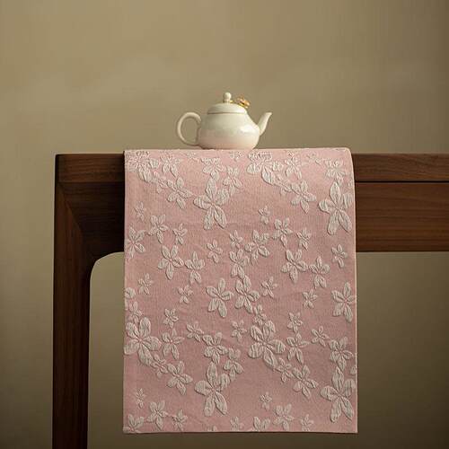 繁花浮雕粉织垫锦茶席双面水干泡中式茶具隔热垫桌布A13722艺子垫