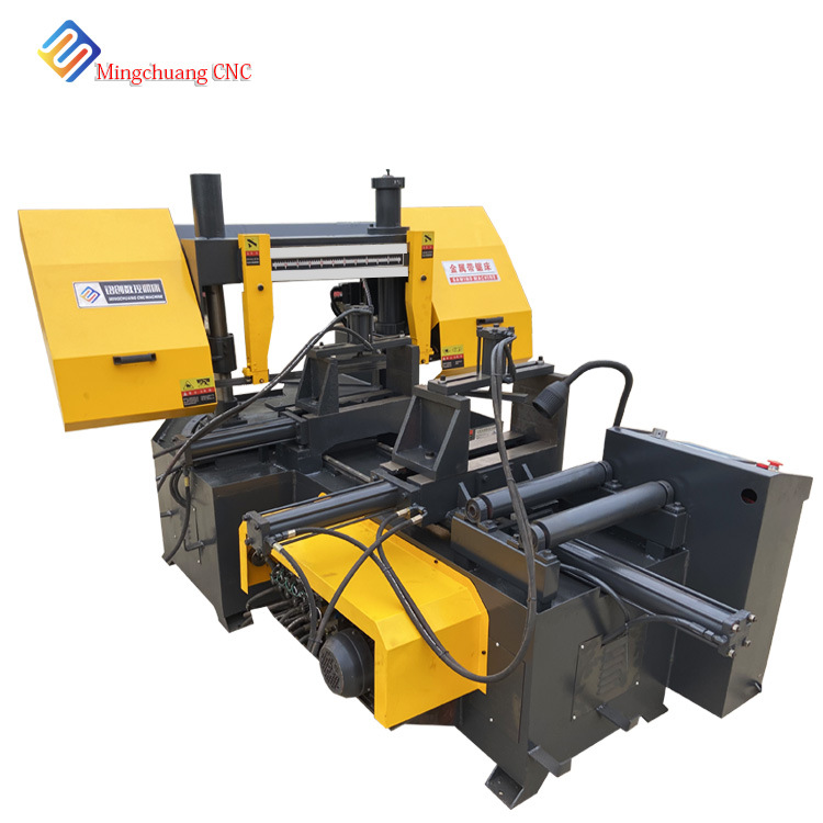 双立柱液压卧式切管机 4230角度锯床 数控金属带锯机 全自动送料