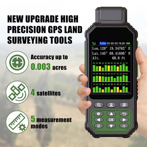 卓林ZL190PLUS英文版GPS测亩仪高精度土地面积测量仪外贸出口
