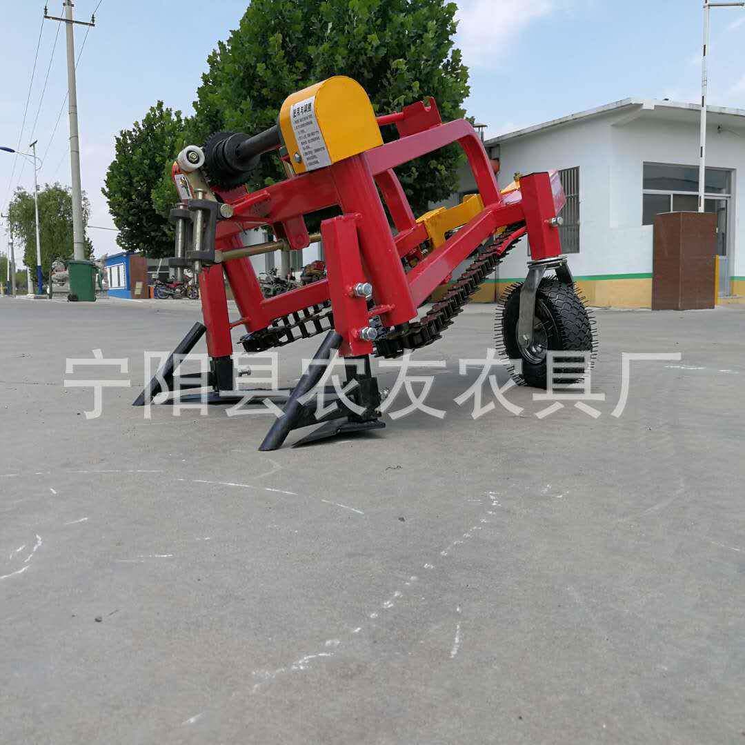手扶车带花生摘果机自动装袋去秧机花生大蒜收获机新型果子收割机