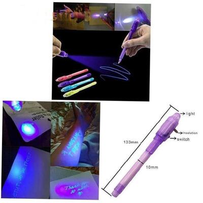 2/4/8/14pcs UV Light Pen Invisible Magic Pencil Secret Fluor