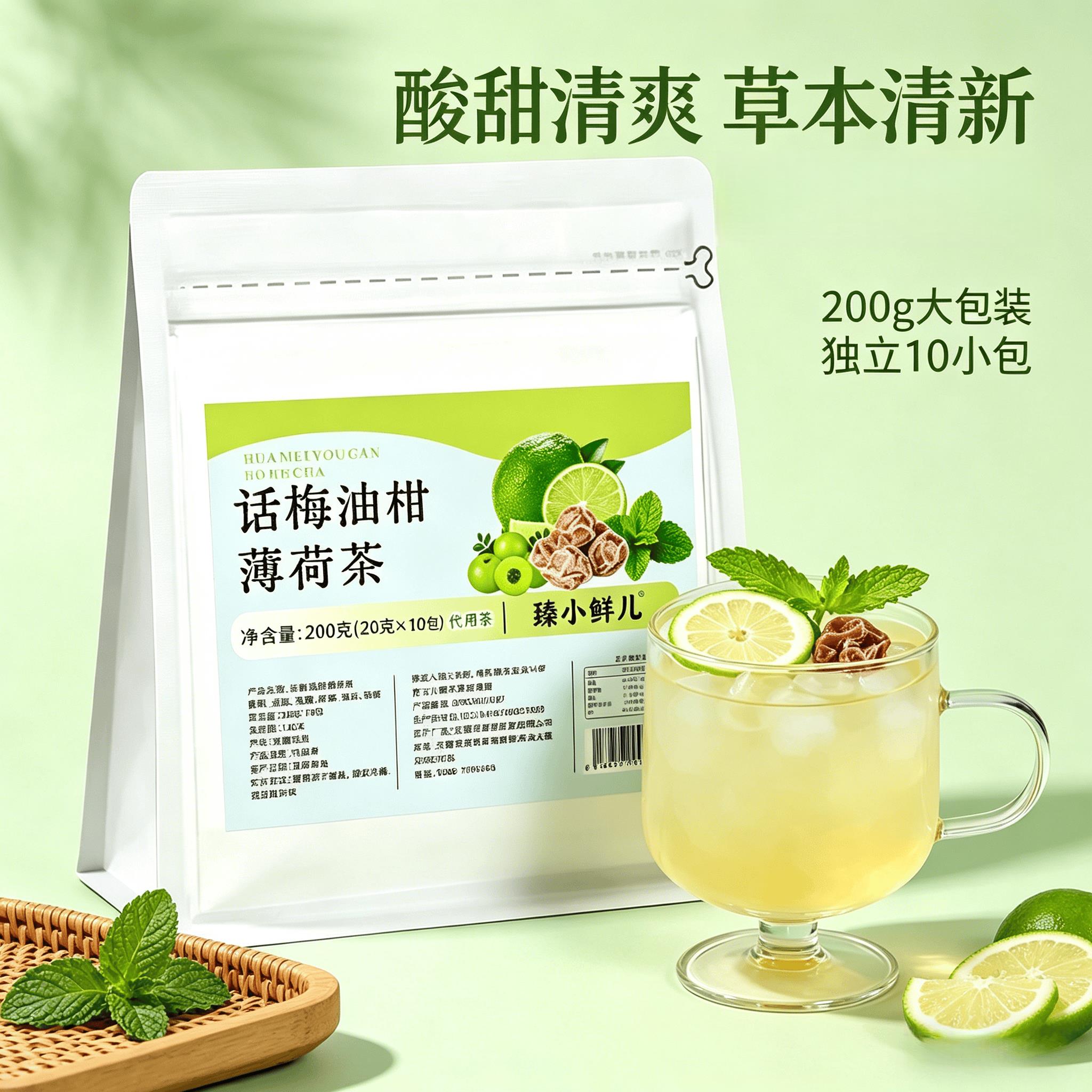 话梅油柑薄荷茶袋装20克大分量酸甜清爽养生茶夏季冷泡水果茶解腻