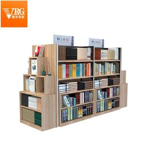 质靠墙双展示架文具木店钢木货架厂 台书城精新品 书店款 744面促销