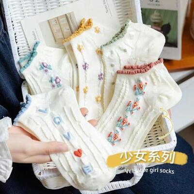 10 pairs ankle socks women cartoon sock summer lady student