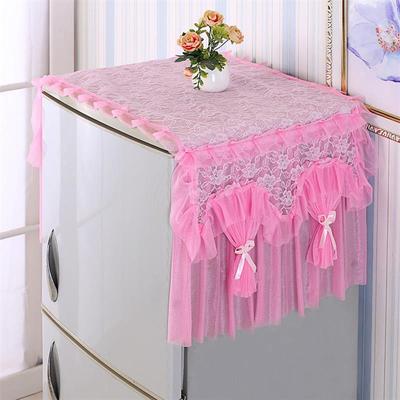 紫色冰箱巾防尘罩蕾丝单开门装饰对开韩式双开门盖布洗衣机罩盖巾