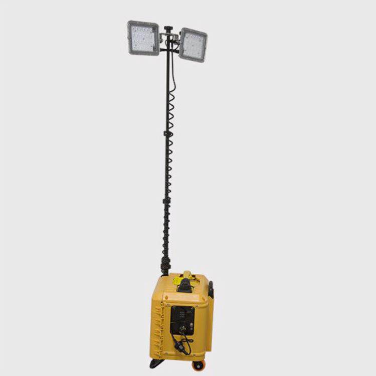 GMD6120B便携式LED移动照明灯汽油发电机 升降工作照明装置2*48W