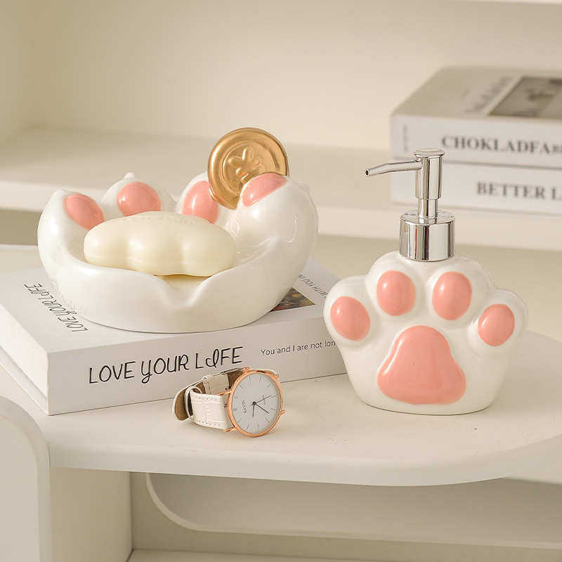 创意猫陶瓷家用肥皂盒放香皂盒置物架卫生间不积水沥水皂碟托