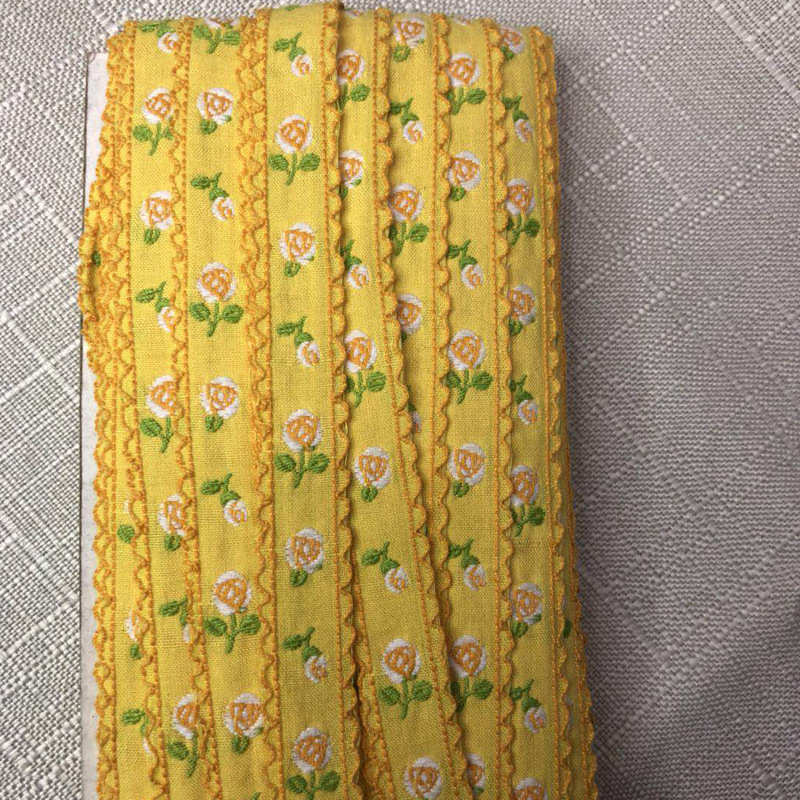 diy鞋帽服饰织带朵花服装辅料织带纺织提花彩色领口小花边手工