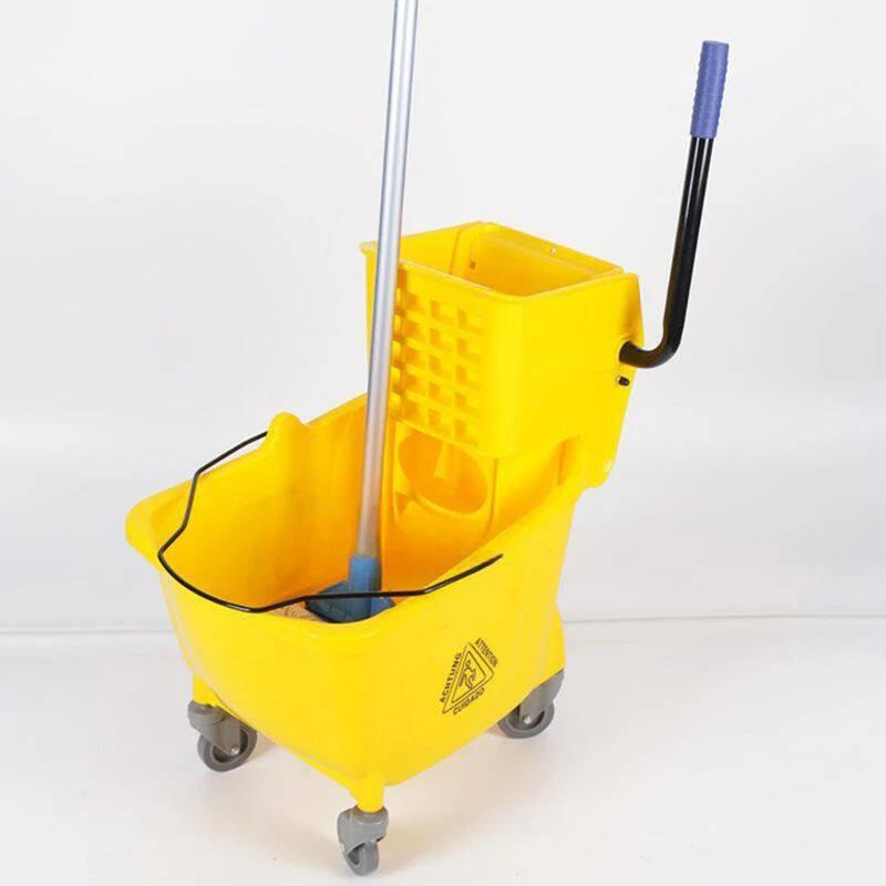 36L Mop Squeeze Dry Bucket Mop Bucket Handcart Washing Water - 实物图