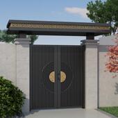 铝合金门别墅大门对开双门进户门农村自建房大门庭院门自动门