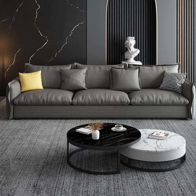 北欧现代客厅小户型转角贵妃椅组合别墅区科技布免洗时尚布艺沙发