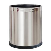 酒店客房不锈钢内外双层垃圾桶商用阻燃防漏防滑低圈收纳桶