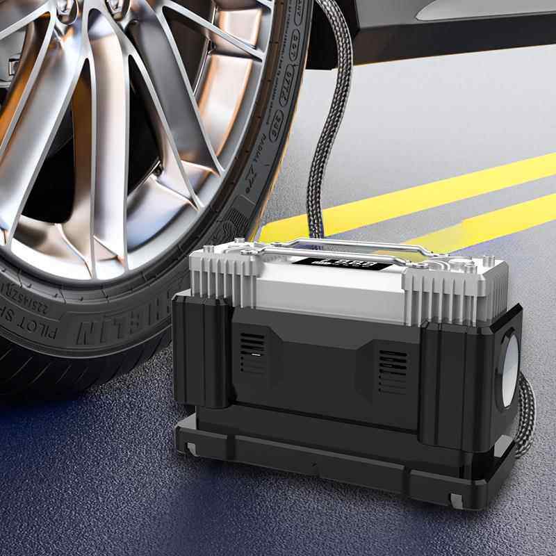 车充气泵小车轿车便气携式载汽车轮胎充气机大功率电动双缸用9720