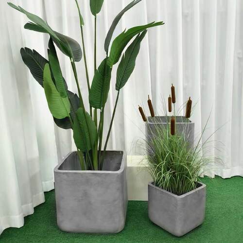 方形镁泥水泥花盆花箱种植箱户外庭院花卉绿植盆景镁泥盆北欧风格