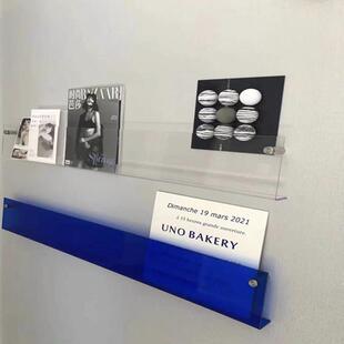 创意墙上亚克力杂志架挂墙装饰透明展示架置物架绘本架壁挂式书架