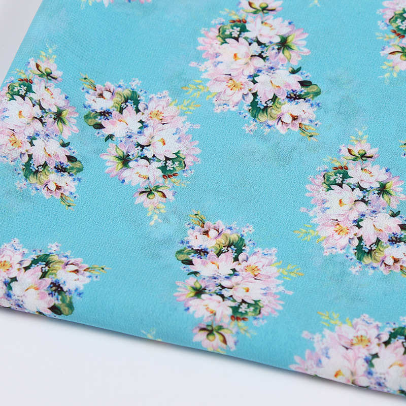夏季新品 雪纺数码印花布料 小碎花时装家纺面料 加工定制销售