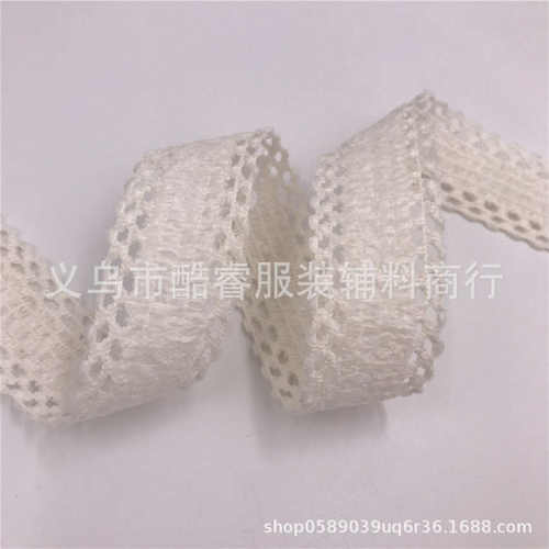 【三顶织带】现货供应新款2.5cm雪尼尔镂空织带 热销款双边镂空带