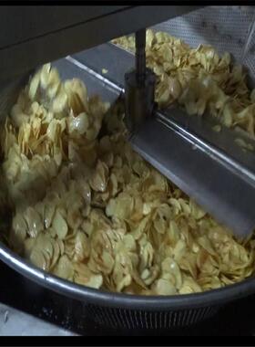 节能型土豆片油炸锅 小型土豆片油炸拌料生产线 土豆深加工设备