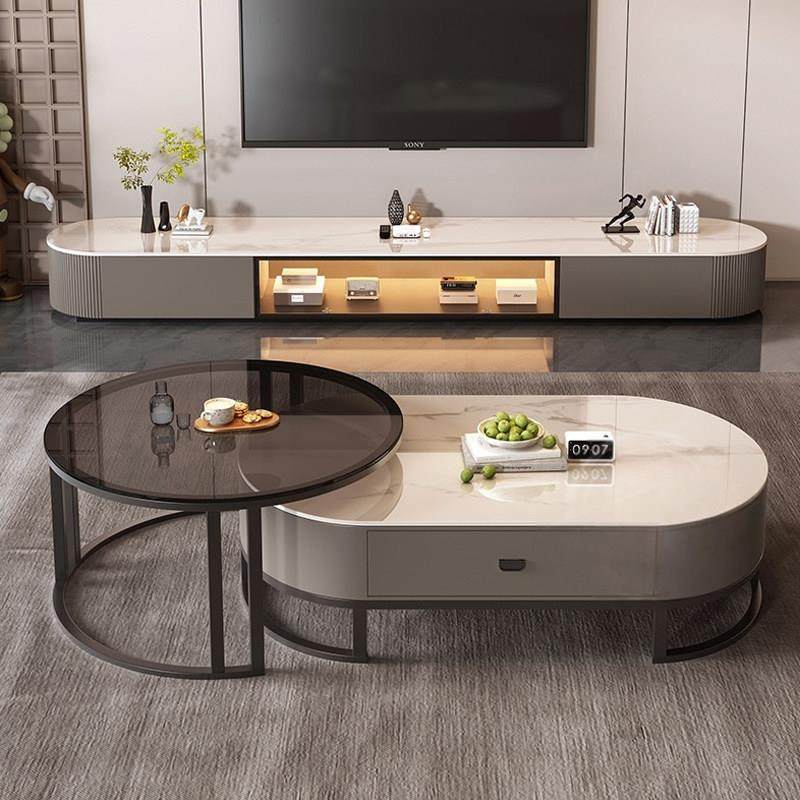电视柜客厅家用2025新款小户型现代简约落地岩板茶几电视机柜组合,住宅家具,电视柜,淘宝优惠券,粉丝福利购,淘宝优惠卷