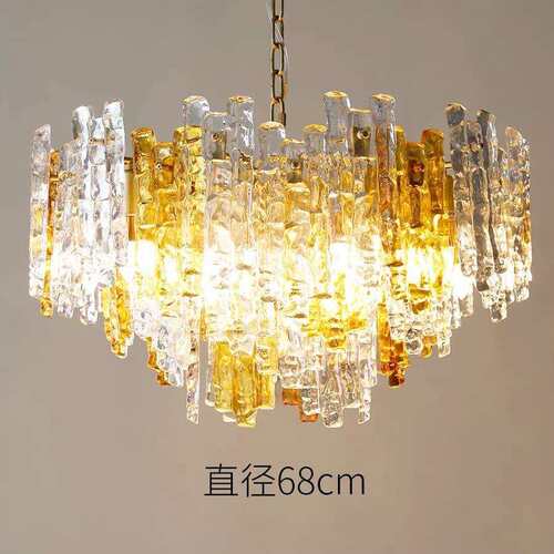 轻奢创意后现代奢华意大利艺术冰条冰柱玻璃吊灯客厅餐厅卧室灯具