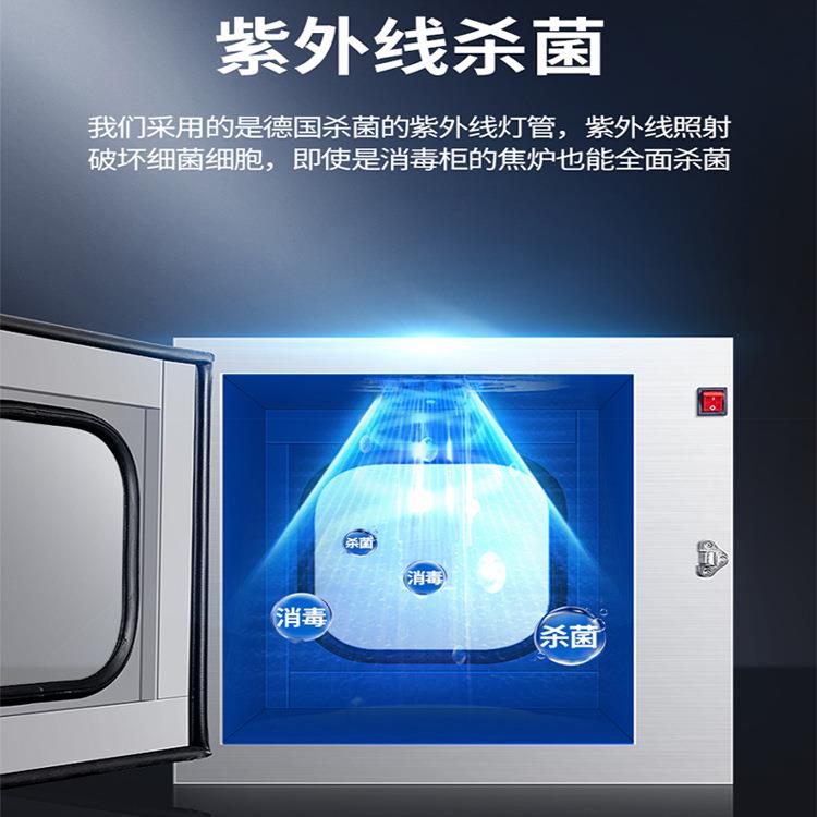 消毒传递窗安装无尘净化车间传递口304不锈钢机械电子互锁传递窗