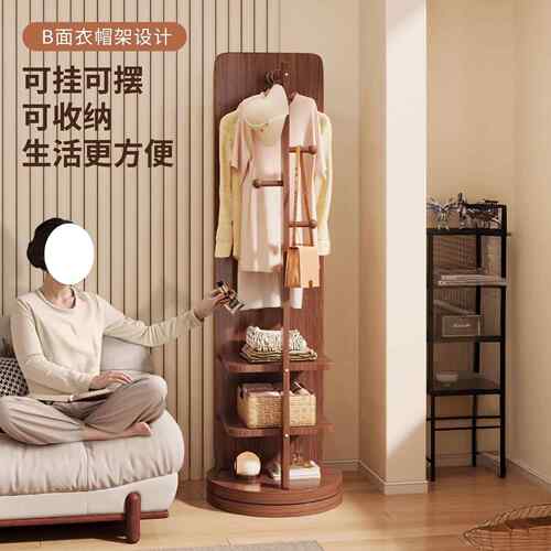 衣全身镜落地镜镜家用帽架一体TEW穿衣可旋转移卧动女生室大试衣