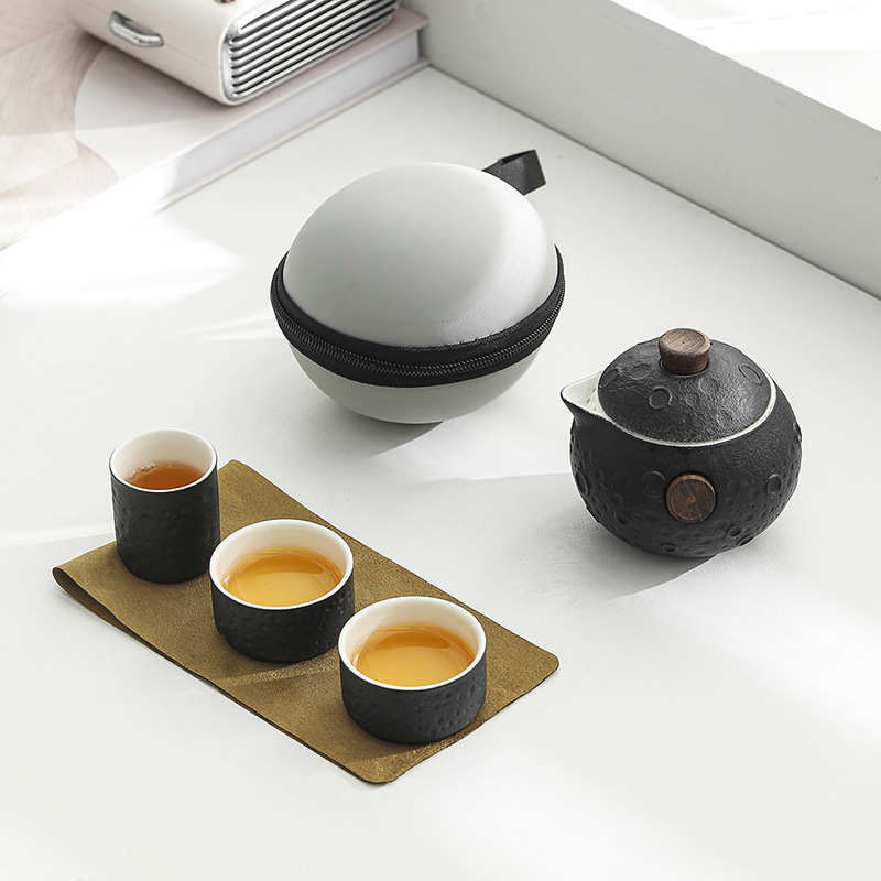 创意新款星球旅行功夫茶具小套装家用简约泡茶壶陶瓷户外快客杯