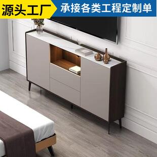 卧室电视柜小型窄现代简约主卧轻奢小户型超薄高款 主卧房间储物柜