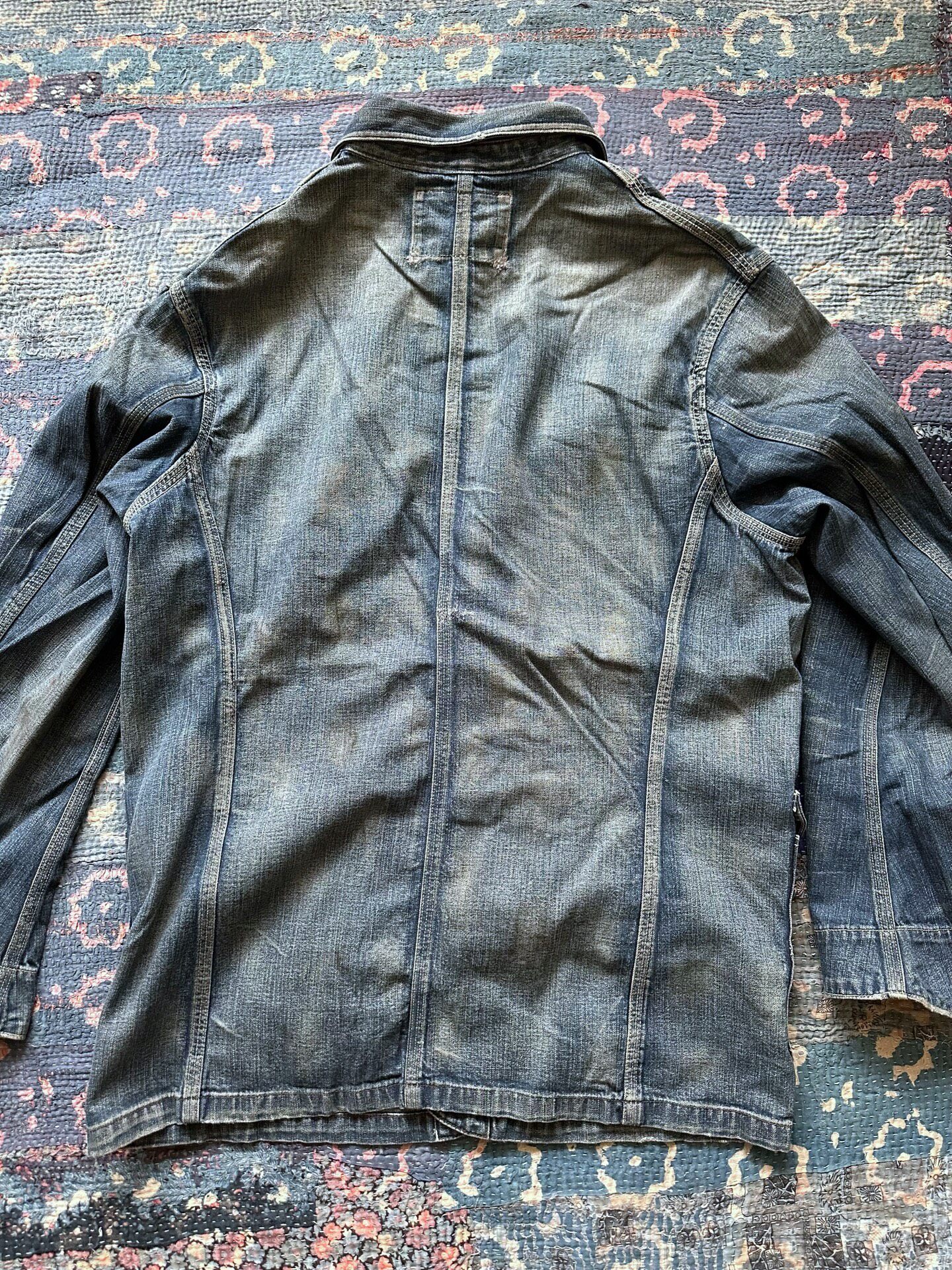 RRL Washed Aged Denim Jacket — front