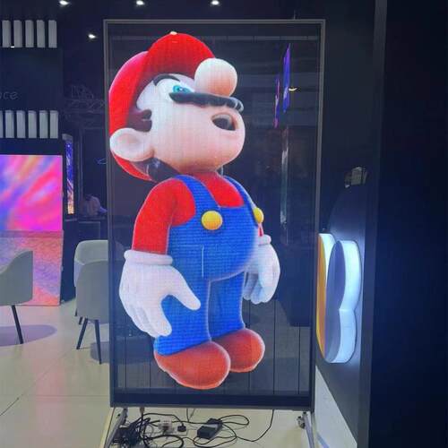 led透明屏室内外冰屏户外led广告全息星链屏玻璃橱窗全彩led屏幕