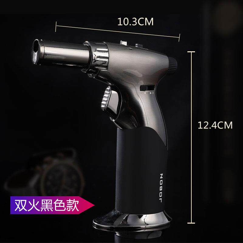 高档防风打火机雪茄专用直点器艾灸喷火充气高温焊枪冲火机金属枪