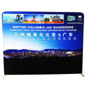 直行快幕秀背景 可折叠铝合金展架 热转印画面