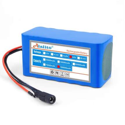 24V 7S3P 18650锂离子电池组100Ah带BMS适用踏板车电动轮椅充电器