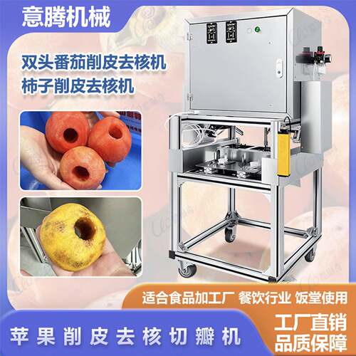 梨子去皮取芯切瓣机新疆阿克苏苹果削皮三合一设备番茄自动削皮机