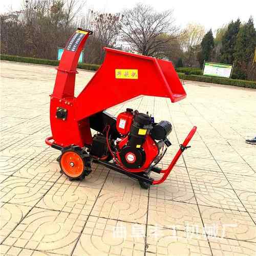 果园碎枝机柴油玉米秸秆粉碎机家用大功率木木削片机电启动破碎机