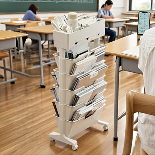教室收纳课桌初中生书本箱神器带轮子学生衣服用高中书桌置物架