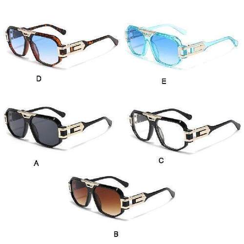 Retro Double Bridge Sunglasses Multicolor Rectangle