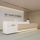 简约现255111代公司酒店漆前台物业服大台烤律所接待台大厅务仿理