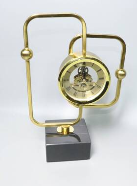 欧式金属座钟客厅静音钟表摆件创意台式桌面家用台钟简约时尚钟表