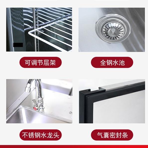 水吧台商用奶茶店工作台不锈钢操作台雪克台冷藏冷冻奶茶台工作台