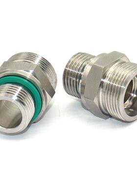 1CB-WDSS液压接头304不锈钢316L德标24度英制过渡卡套式螺纹GERED