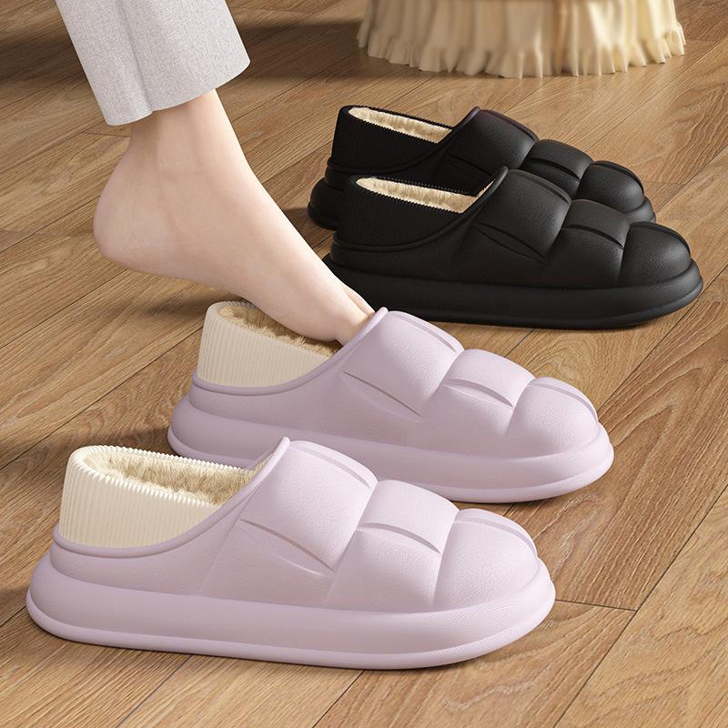 拖鞋拖鞋加厚防滑厚底保暖棉棉鞋