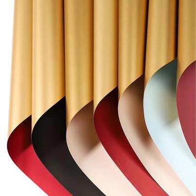 开 业花篮鎏金纸双面欧雅纸金色纸花束花艺鲜花包装纸材料防水花店