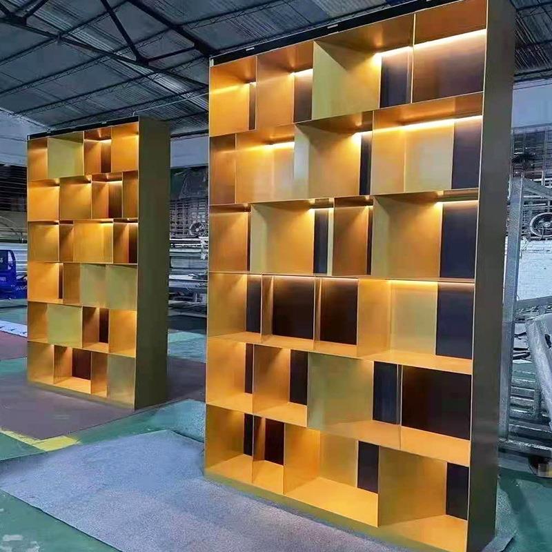 厂家直供屏风隔断 家用客厅不锈钢屏风 铁艺玄关装饰镂空入户隔断