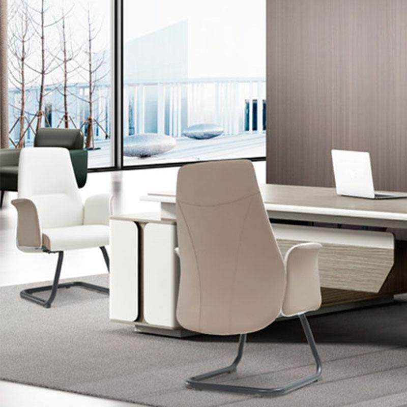 轻奢意式极简烤漆书桌现代简约客厅家用实木电脑桌老板高端办公桌