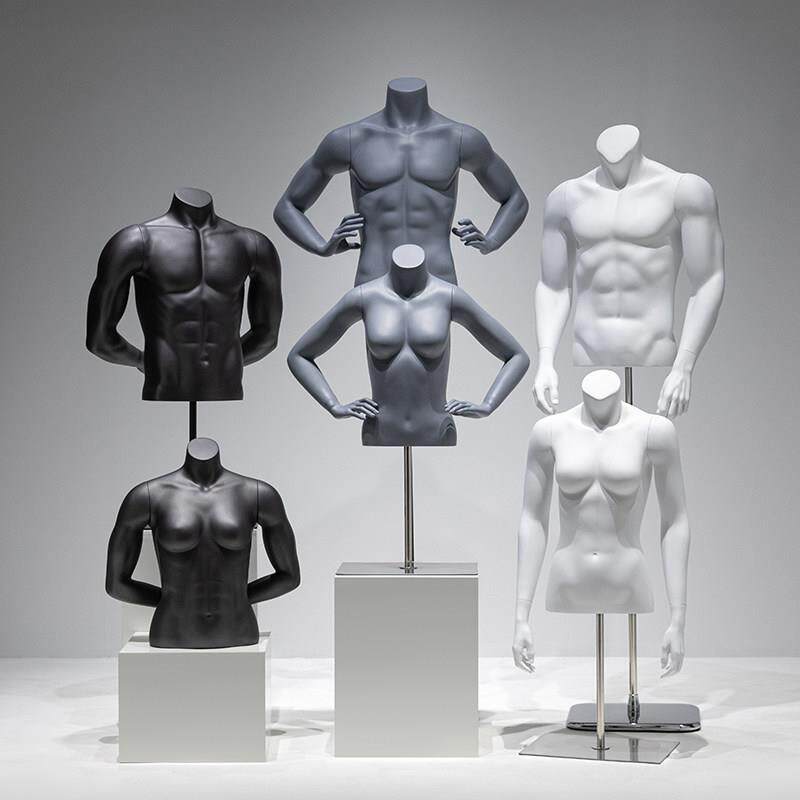 运动模特道具男半身人台服装店橱窗展示架模型男女假人体模特人偶