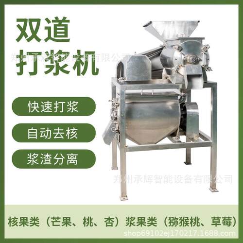 大型芒果枇杷去核打浆机 工业去核果蔬打浆机 自动番茄蓝莓打浆机